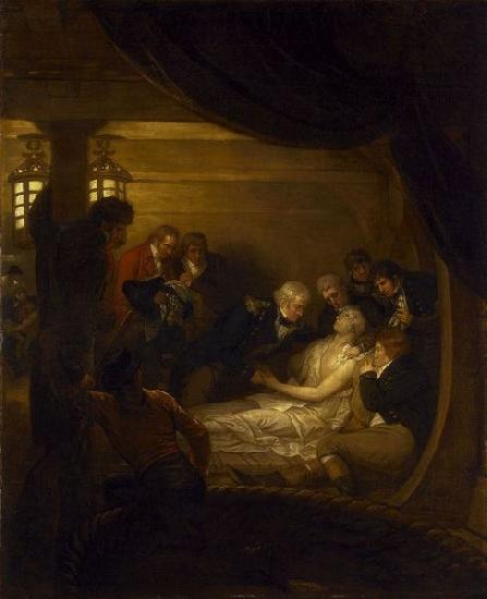 Benjamin West Death of Lord Nelson in the Cockpit of the Ship oil painting picture